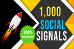 provide 1000 social networks signals on high DA