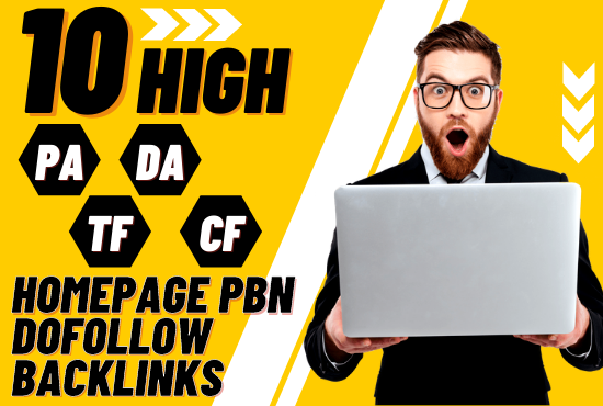 create 10 high PA DA TF CF homepage PBN dofollow backlinks
