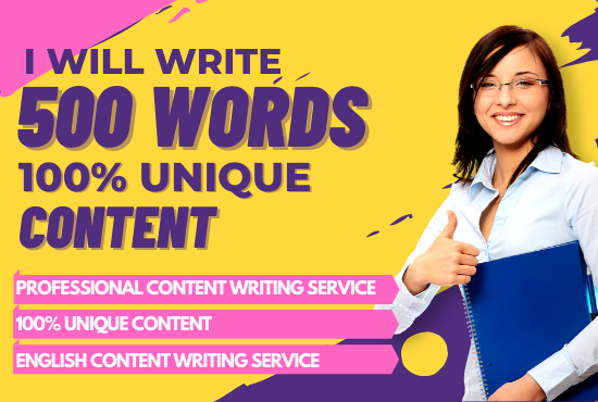 write 500 words unique content